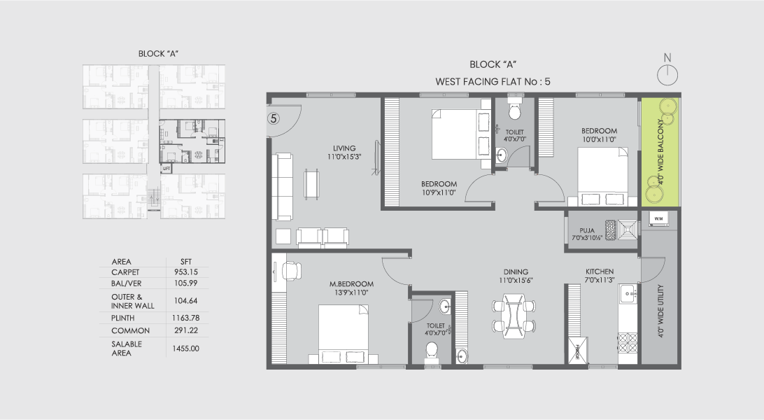 Block A East Facing Flat No. 5