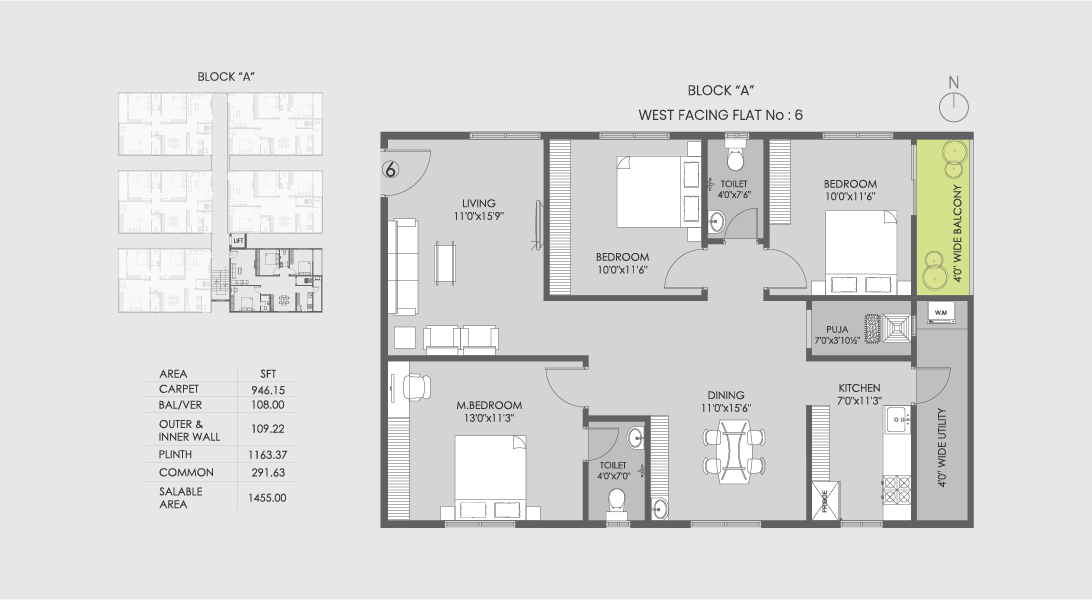 Block A East Facing Flat No. 6